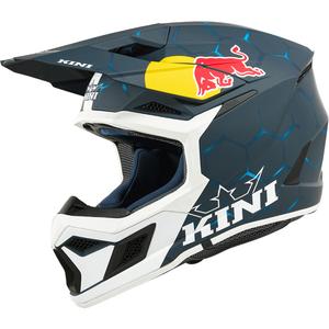 Casco de motocross infantil KINI Red Bull MX3 1.0 azul-blanco