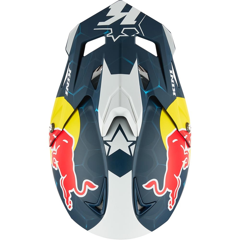 Casco de motocross KINI Red Bull MXC1 1.0 azul-blanco