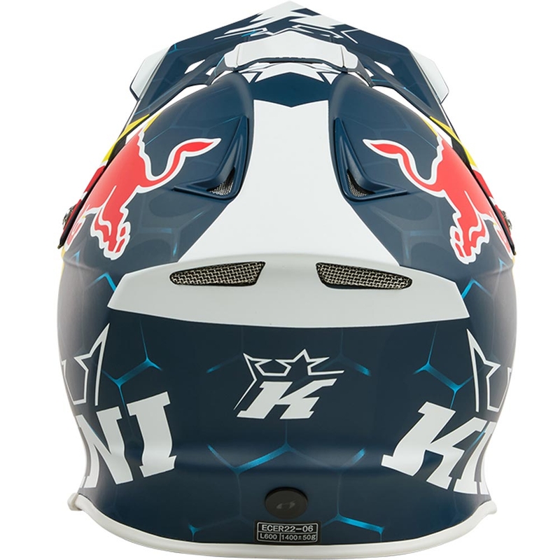 Casco de motocross KINI Red Bull MXC1 1.0 azul-blanco