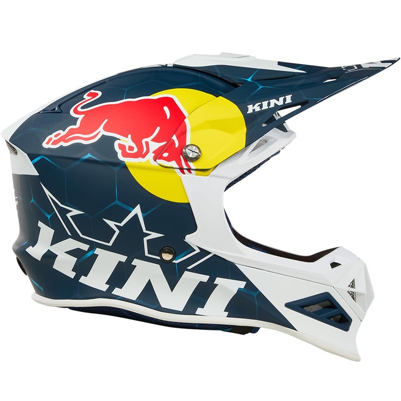 Casco de motocross KINI Red Bull MXC1 1.0 azul-blanco