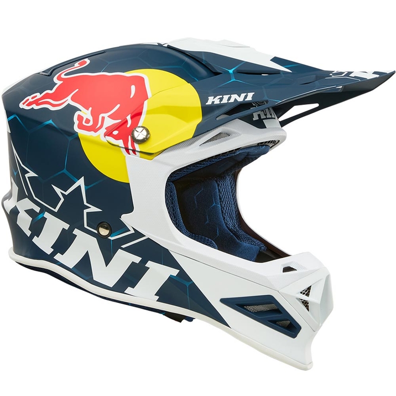 Casco de motocross KINI Red Bull MXC1 1.0 azul-blanco