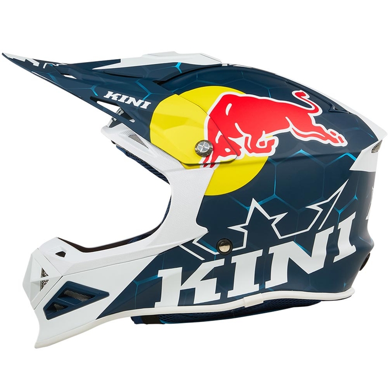 Casco de motocross KINI Red Bull MXC1 1.0 azul-blanco