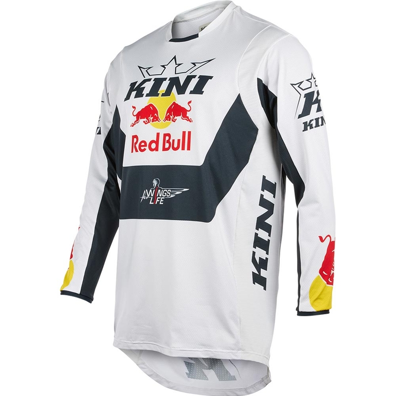 Camiseta de motocross KINI Red Bull MXC 1.0 blanca