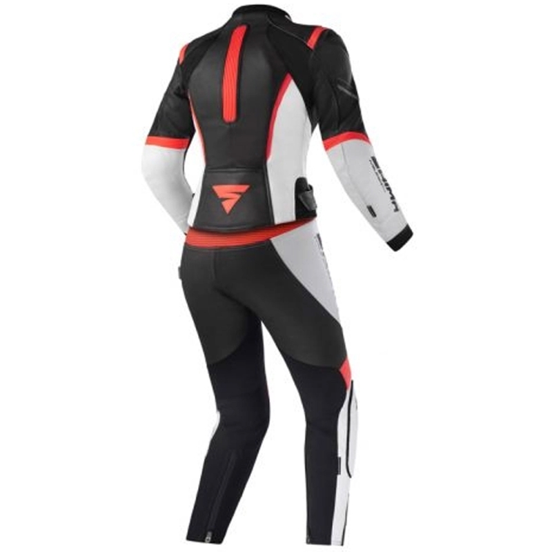 Mono de moto para mujer Shima Miura 2.0 negro-blanco-rojo fluo