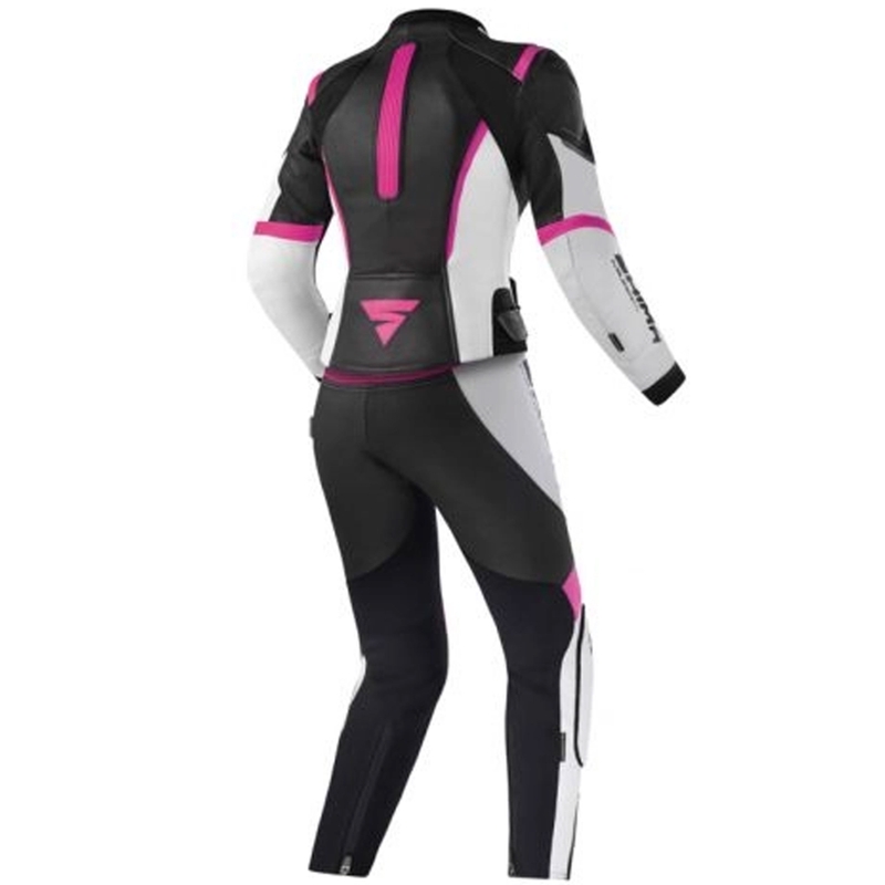 Mono de moto Shima Miura 2.0 mujer negro-blanco-rosa