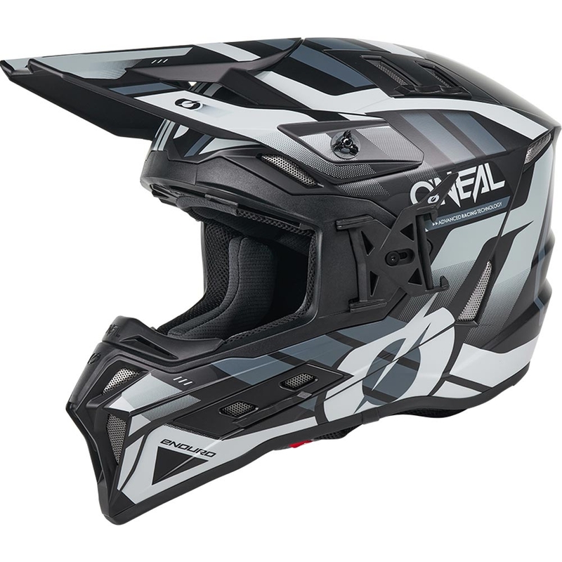 Casco de motocross O'Neal EX-SRS negro-gris polvo