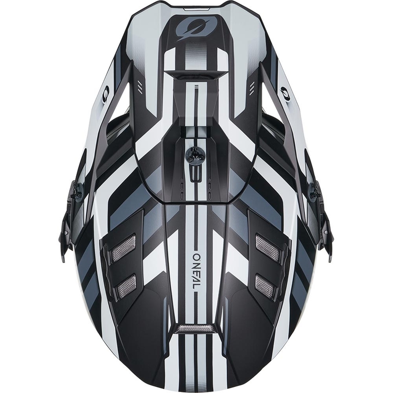 Casco de motocross O'Neal EX-SRS negro-gris polvo