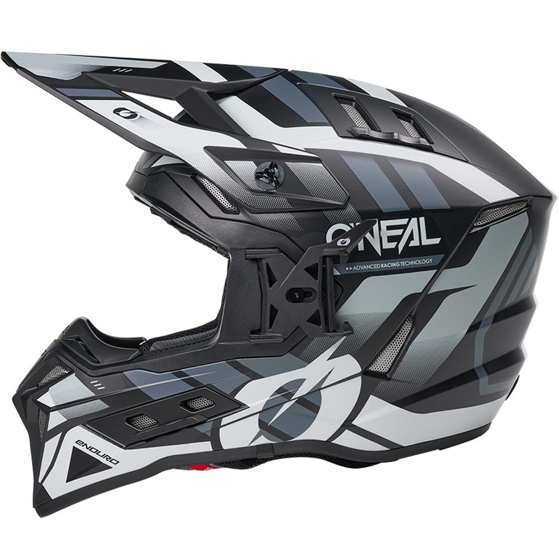 Casco de motocross O'Neal EX-SRS negro-gris polvo