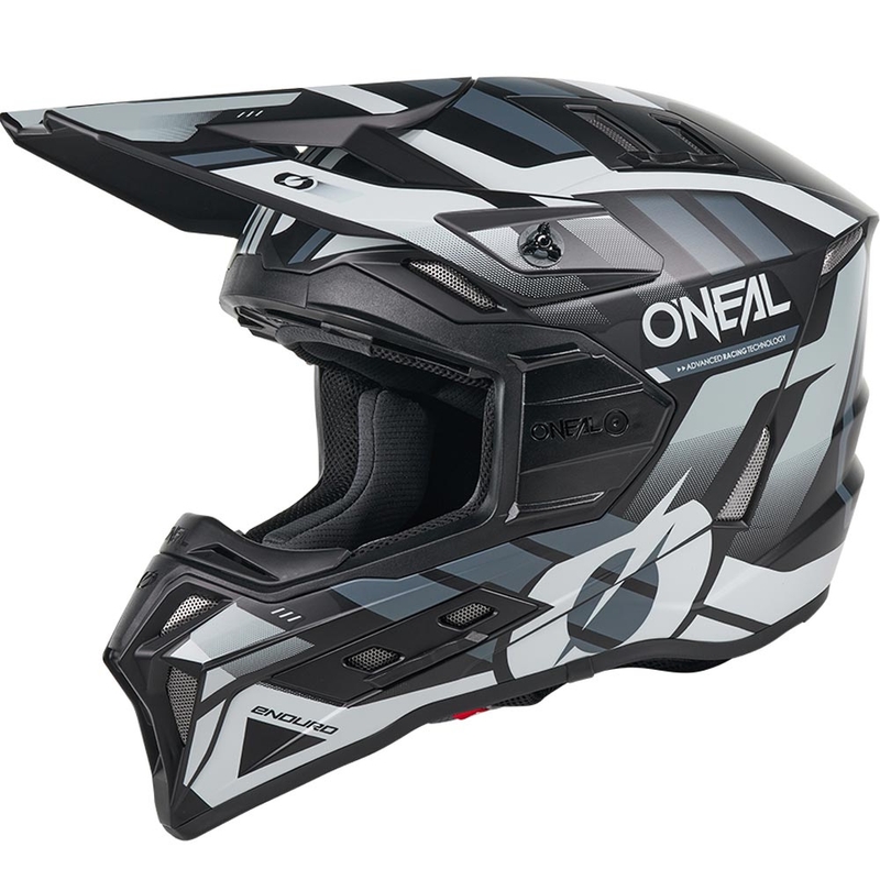 Casco de motocross O'Neal EX-SRS negro-gris polvo