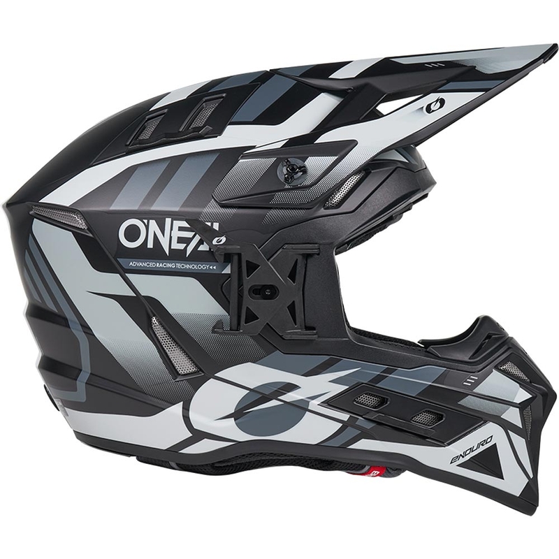 Casco de motocross O'Neal EX-SRS negro-gris polvo