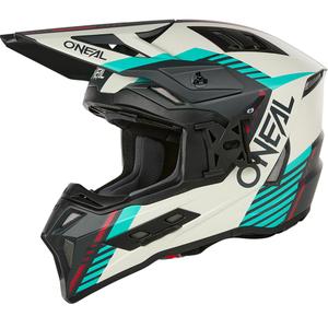 Casco de motocross O'Neal EX-SRS Quin gris-turquesa