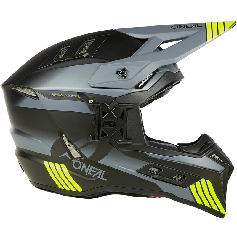 Casco de motocross O´Neal EX-SRS Hitch negro-gris-amarillo flúor