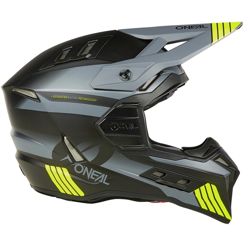 Casco de motocross O´Neal EX-SRS Hitch negro-gris-amarillo flúor