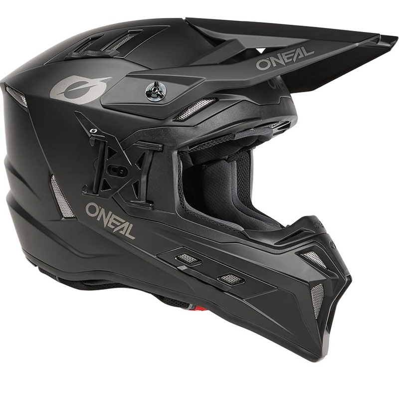 Casco de motocross O'Neal EX-SRS negro sólido