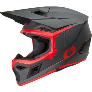 Casco de motocross O'Neal 3SRS E-stroke gris mate-rojo