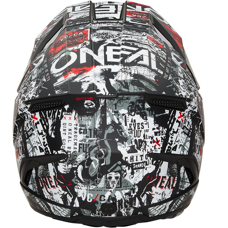 Casco de motocross O'Neal 3SRS Attack negro mate-blanco