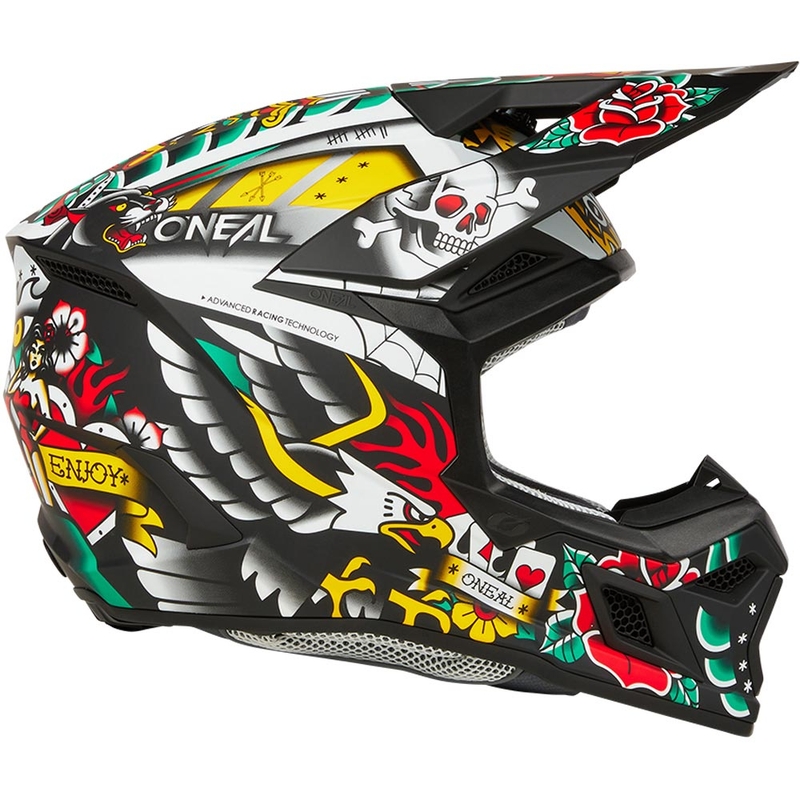 Casco de motocross infantil O'Neal 3SRS Inked multicolor