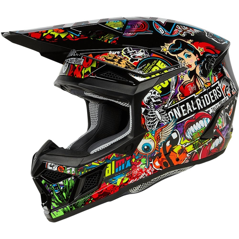 Casco de motocross O'Neal 3SRS Crank multicolor