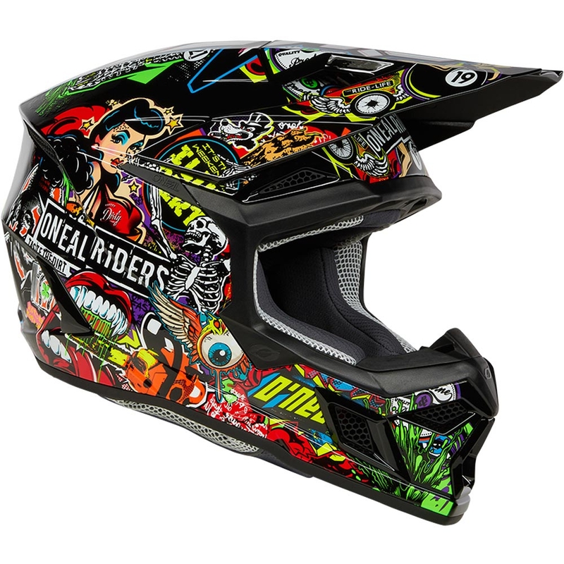 Casco de motocross O'Neal 3SRS Crank multicolor