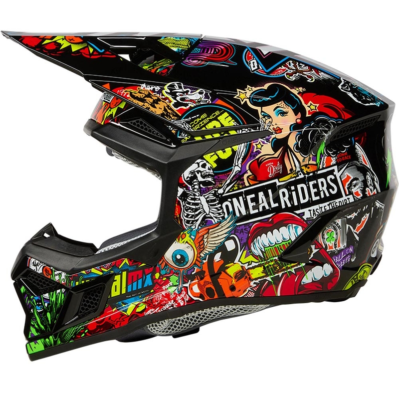 Casco de motocross O'Neal 3SRS Crank multicolor