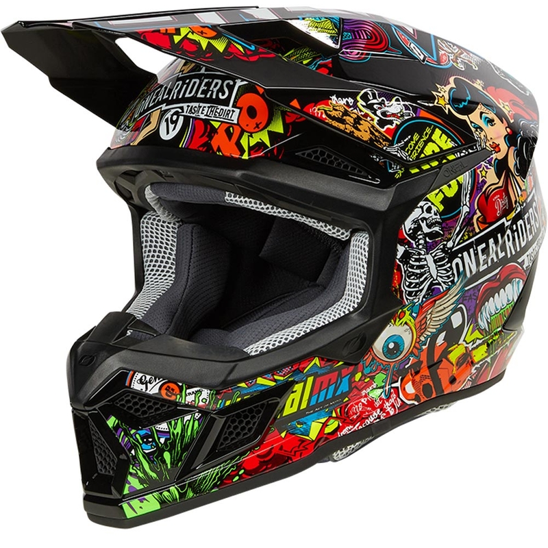 Casco de motocross O'Neal 3SRS Crank multicolor