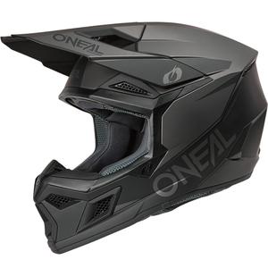 Casco de motocross O´Neal 3SRS Solid negro mate-gris