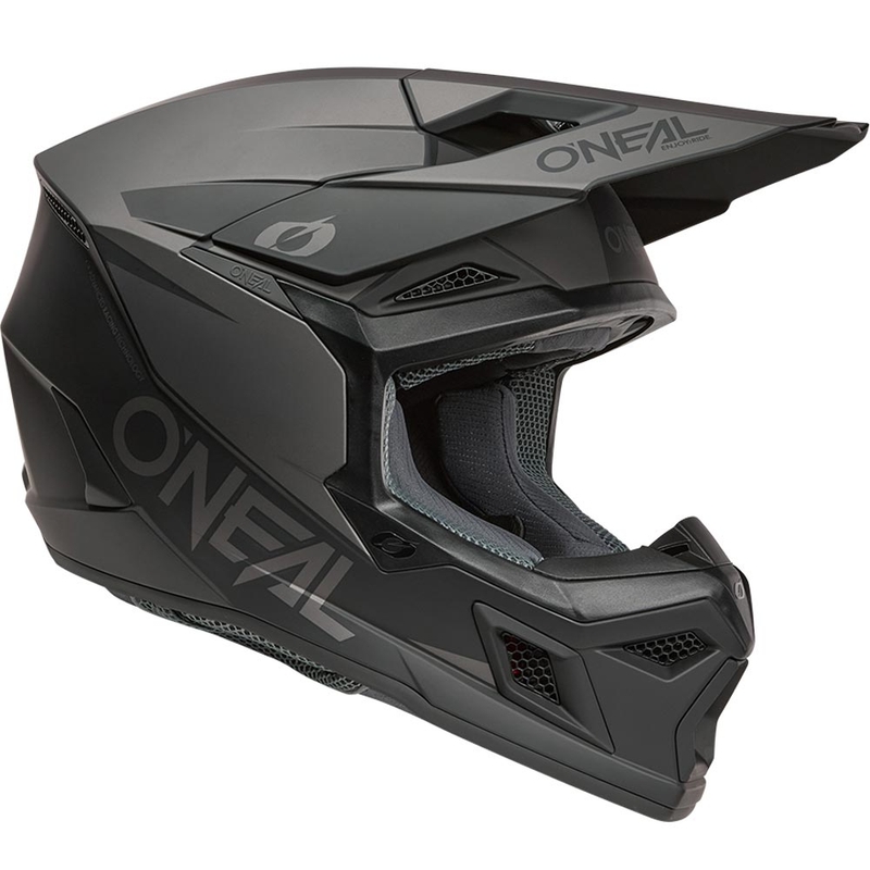 Casco de motocross O´Neal 3SRS Solid negro mate-gris