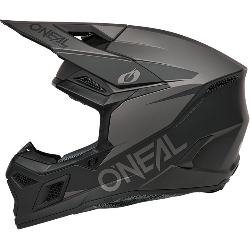 Casco de motocross O´Neal 3SRS Solid negro mate-gris