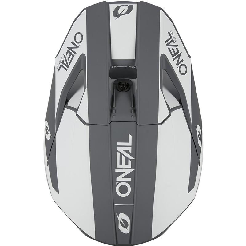 Casco de motocross O´Neal 3SRS Solid blanco-gris mate