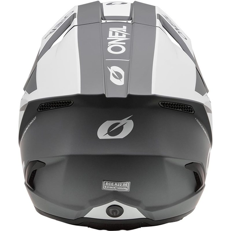 Casco de motocross O´Neal 3SRS Solid blanco-gris mate