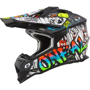 Casco de motocross O´Neal 2SRS Rancid negro mate-blanco