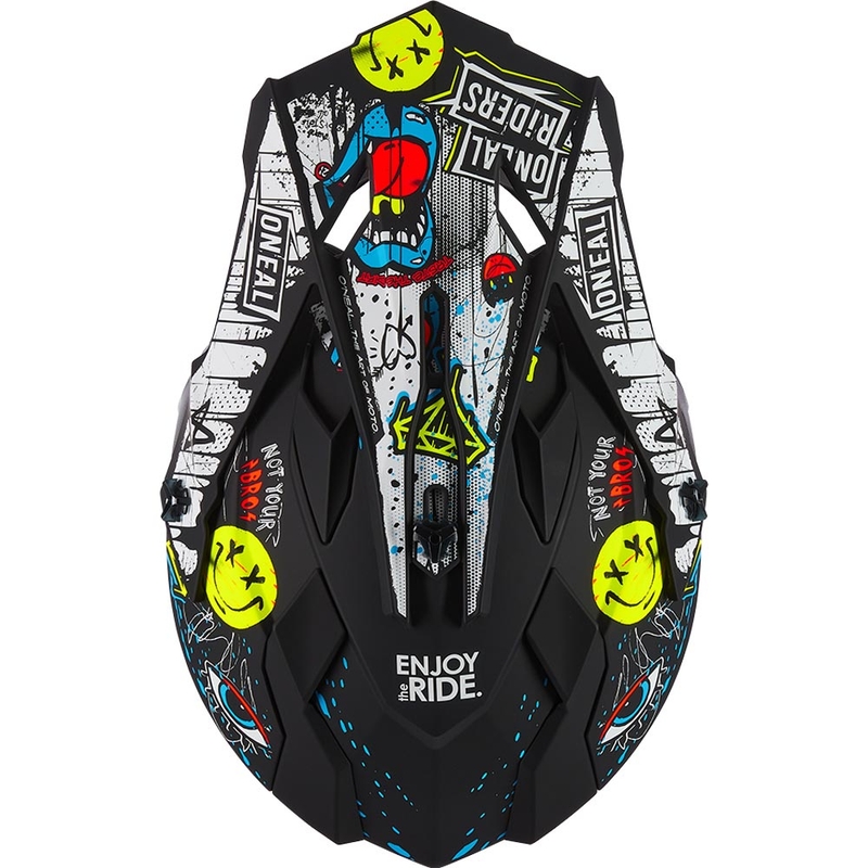 Casco de motocross O´Neal 2SRS Rancid negro mate-blanco