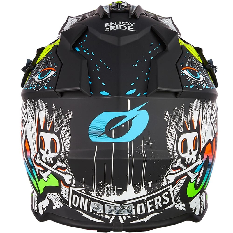 Casco de motocross O´Neal 2SRS Rancid negro mate-blanco