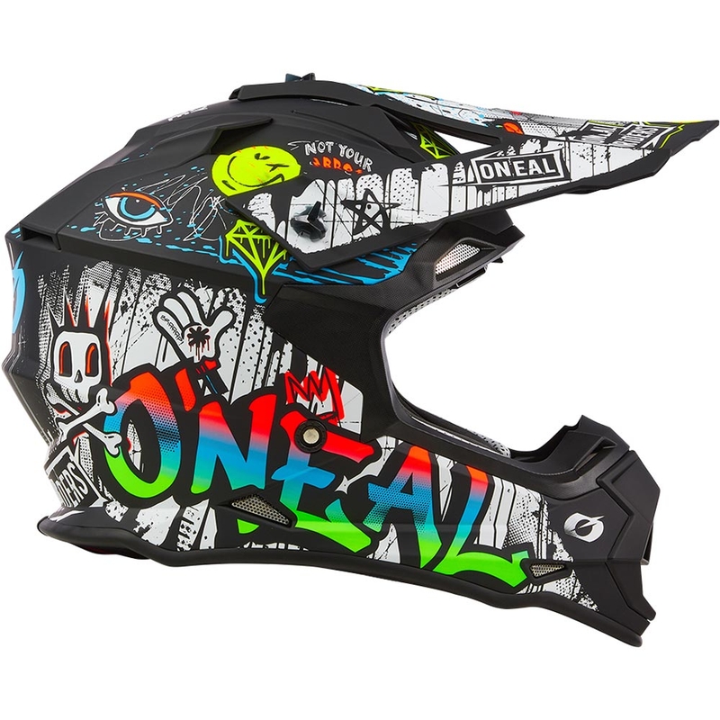 Casco de motocross O´Neal 2SRS Rancid negro mate-blanco