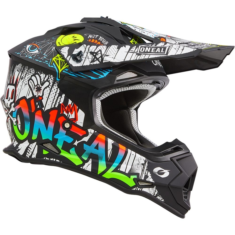 Casco de motocross O´Neal 2SRS Rancid negro mate-blanco