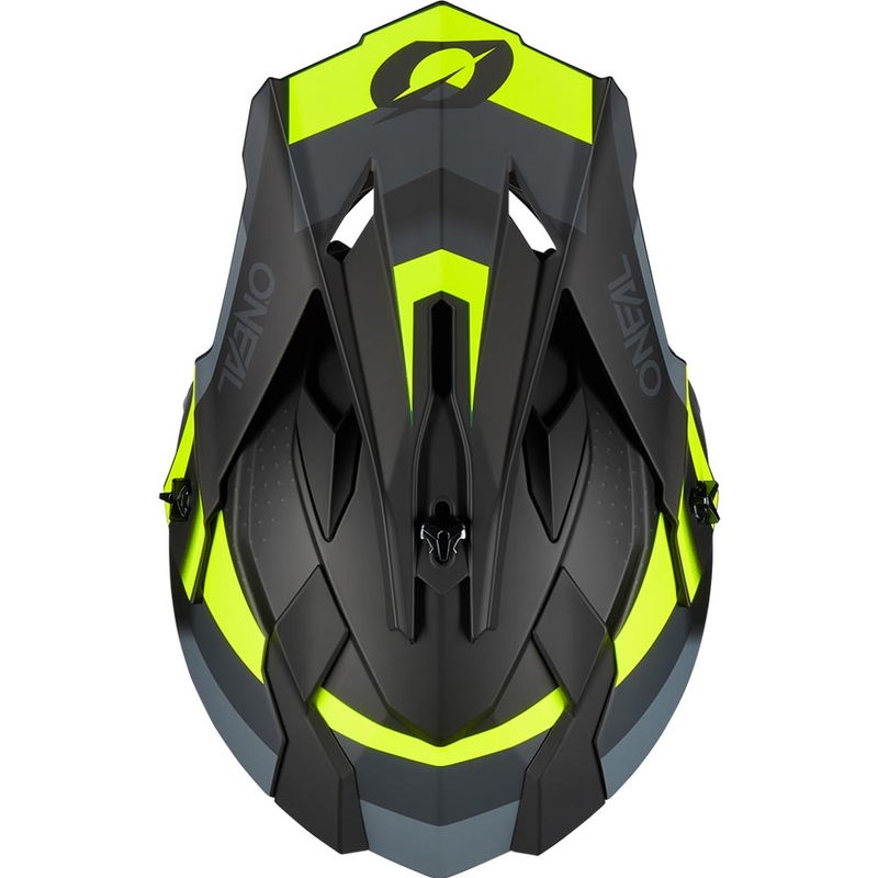 Casco de motocross O´Neal 2SRS Spyde negro mate-gris-amarillo flúor