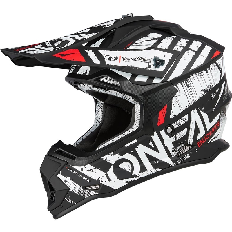 Casco de motocross O´Neal 2SRS Glitch negro-blanco