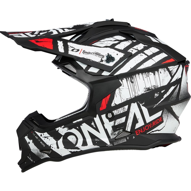 Casco de motocross O´Neal 2SRS Glitch negro-blanco