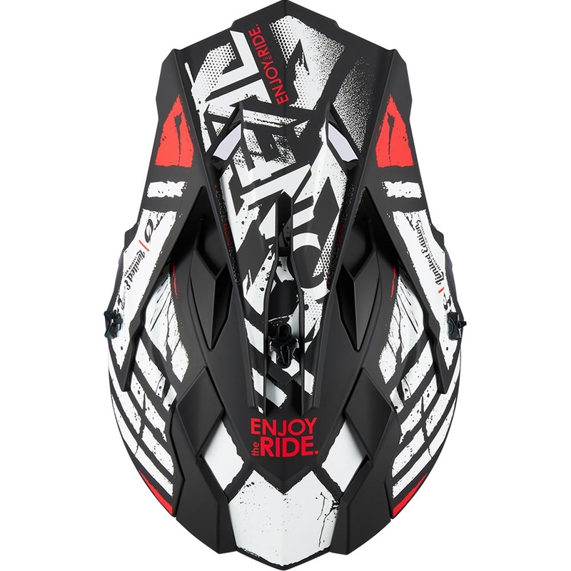 Casco de motocross O´Neal 2SRS Glitch negro-blanco