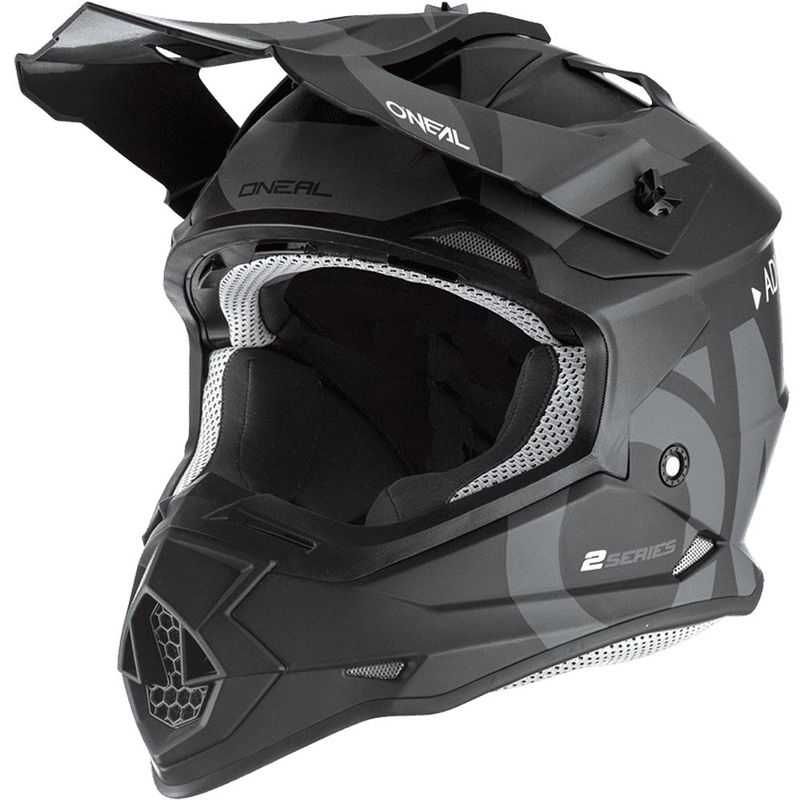 Casco de motocross O'Neal 2SRS Slick negro-gris