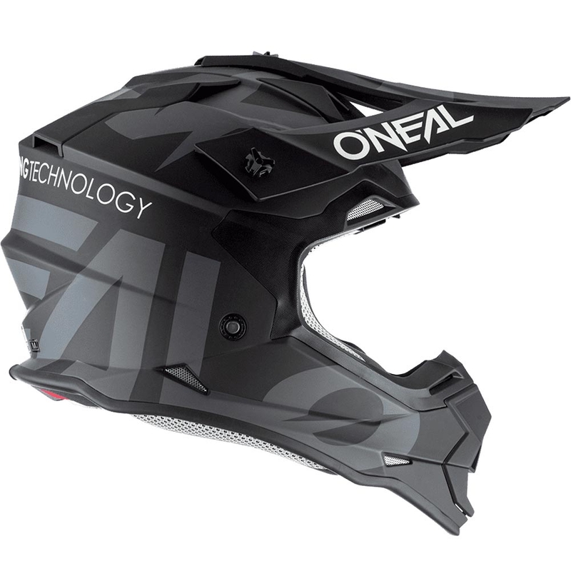 Casco de motocross O'Neal 2SRS Slick negro-gris