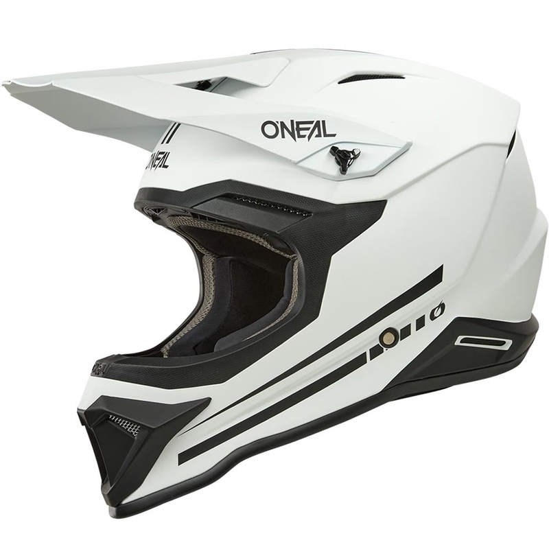 Casco de motocross O'Neal 1SRS Solid blanco mate