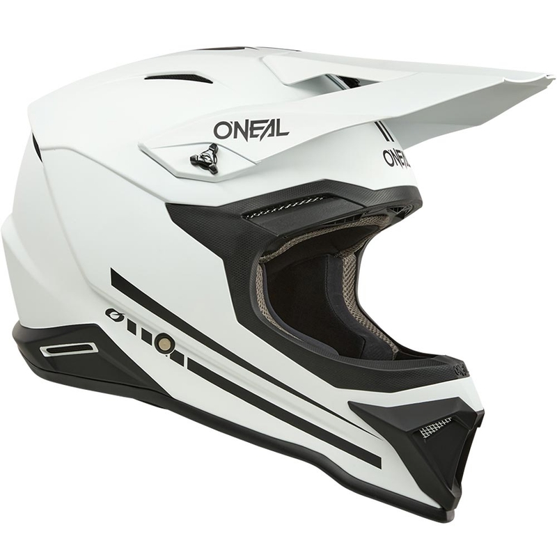 Casco de motocross O'Neal 1SRS Solid blanco mate