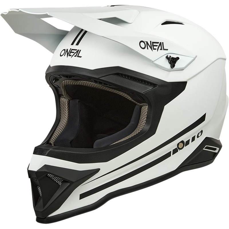Casco de motocross O'Neal 1SRS Solid blanco mate