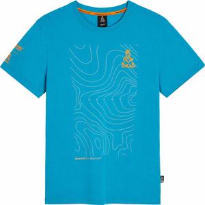 Camiseta azul con el mapa del Dakar
