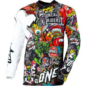 Camiseta de motocross O´Neal Mayhem Crank negra multicolor