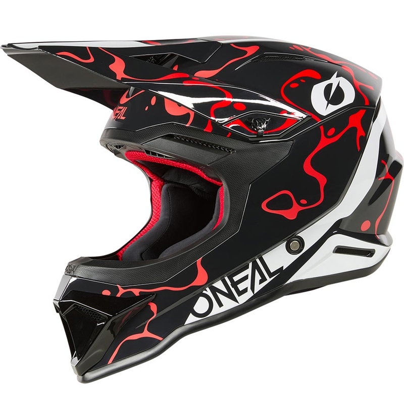 Casco de motocross O´Neal 1SRS Splash negro-rojo