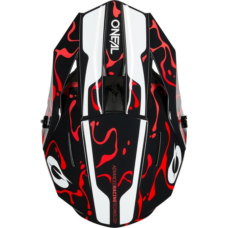 Casco de motocross O´Neal 1SRS Splash negro-rojo