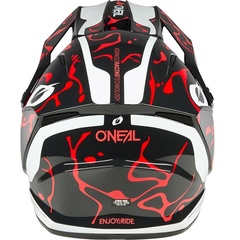 Casco de motocross O´Neal 1SRS Splash negro-rojo