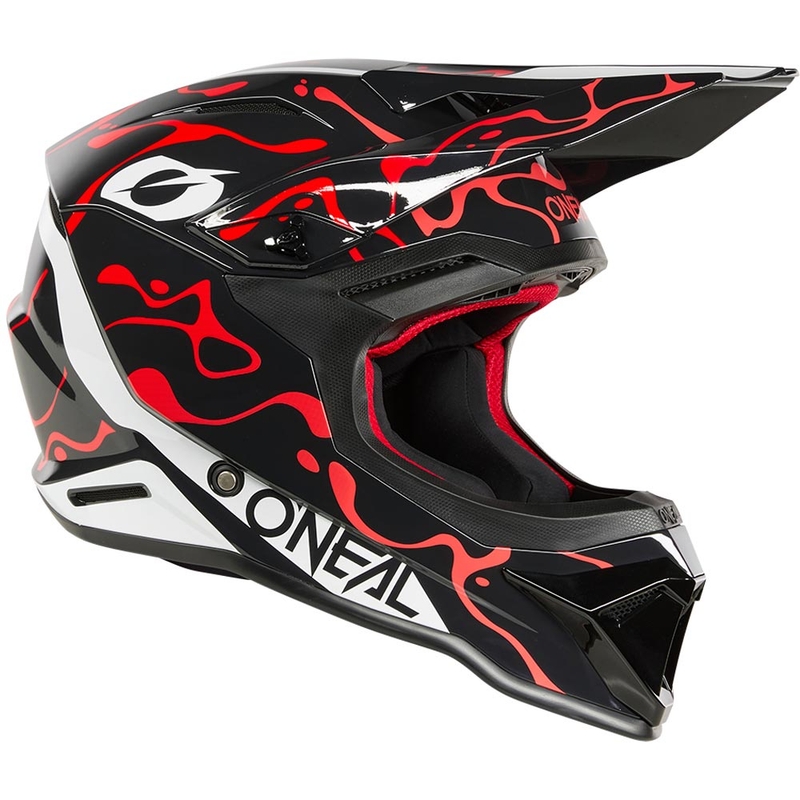 Casco de motocross O´Neal 1SRS Splash negro-rojo